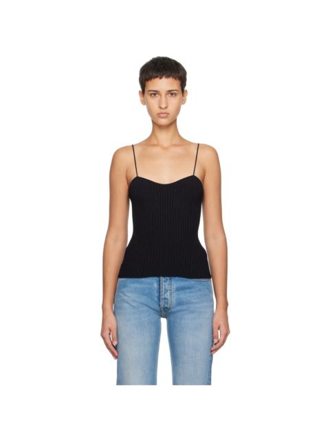 KHAITE Black 'The Ziggy' Camisole