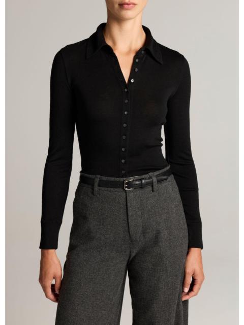 Vince Multi-Button Collared Cardigan Top
