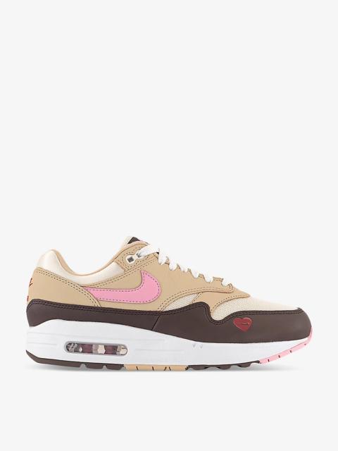 Air Max 1 panelled suede mid-top trainers