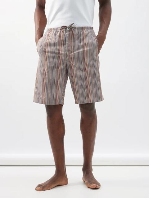 Signature Stripe cotton pyjama shorts