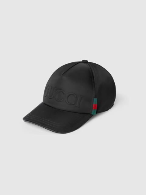 GUCCI Nylon baseball hat with Gucci logo