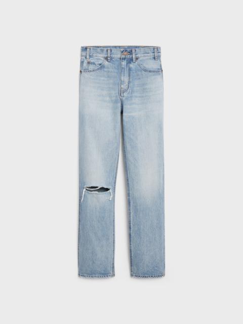 CELINE TOMBOY JEANS IN PEARL WASH DENIM