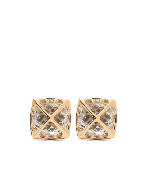 crystal-embellished Arrows earrings