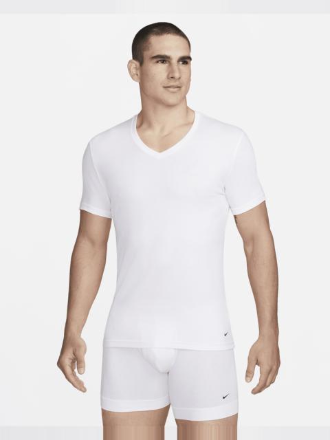 Nike Nike Dri-FIT Essential Cotton Stretch Slim Fit V-Neck Undershirt (2-Pack)