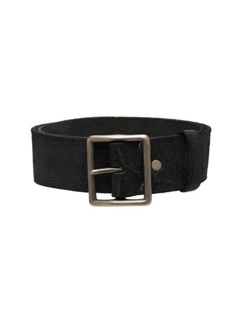 RRL by Ralph Lauren Black Distressed Leather Belt