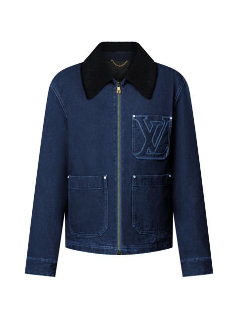 Louis Vuitton Wintery Workwear Denim Jacket