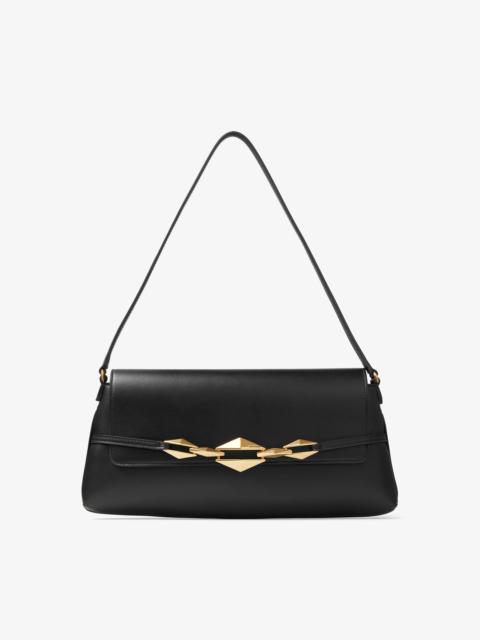 JIMMY CHOO Diamond Shoulder East-West
Black Calf Leather Shoulder Bag