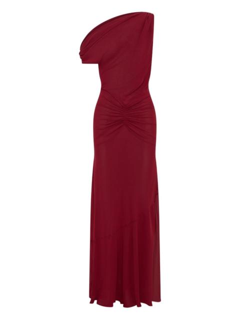 NICHOLAS Elza one-shoulder ruched maxi dress