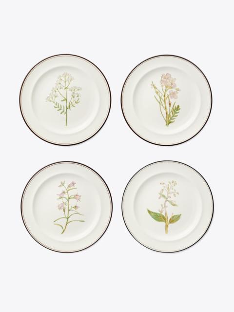 TORY BURCH Lilac Flower Salad Plates, Set of 4