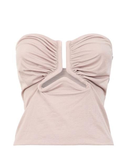 Rick Owens Alannah bustier in rose stretch nylon jersey