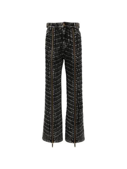 FENG CHEN WANG pleated zip-detail jeans