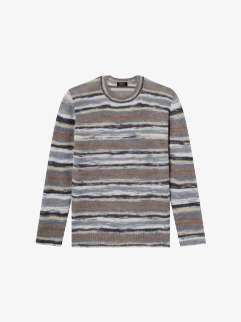 A.P.C. STRIPED ALPACA SWEATER