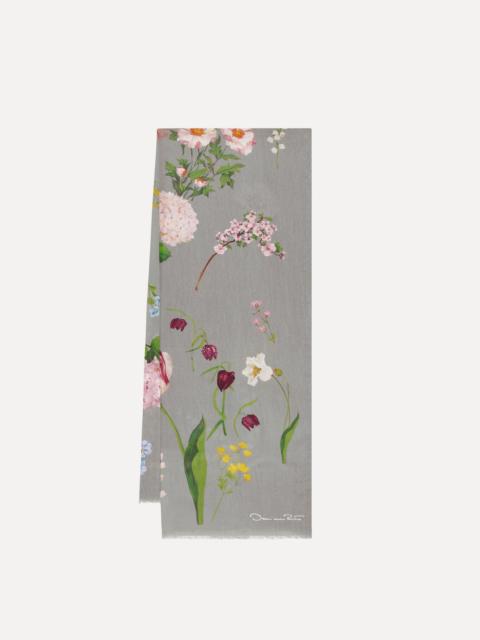 Oscar de la Renta MIXED BOTANICAL SCARF