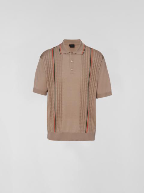 Prada Silk and cotton polo shirt