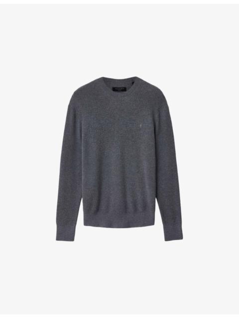 ALLSAINTS Aspen Logo-Embroidered Cotton and Wool-Blend Jumper