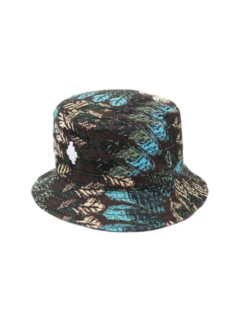 feather-motif bucket hat