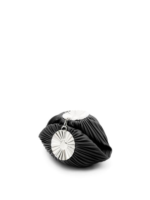 Loewe Bracelet pouch in pleated nappa with solar metal panel