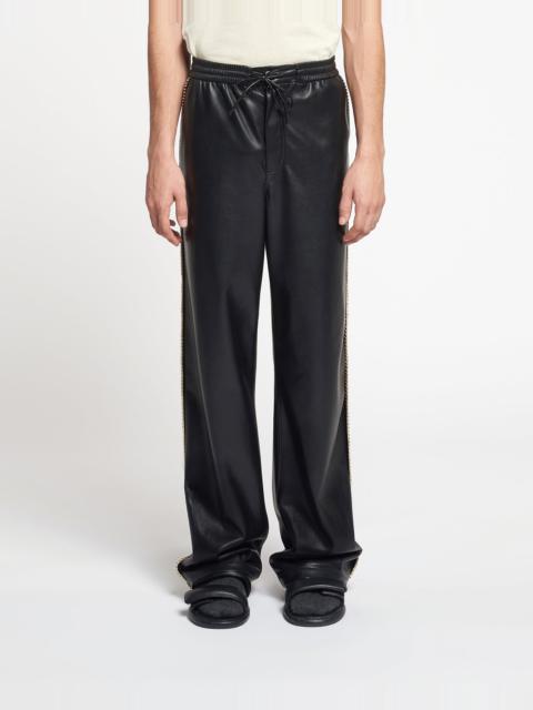 Nanushka Raffia-Trimmed Okobor™ Alt-Leather Pants