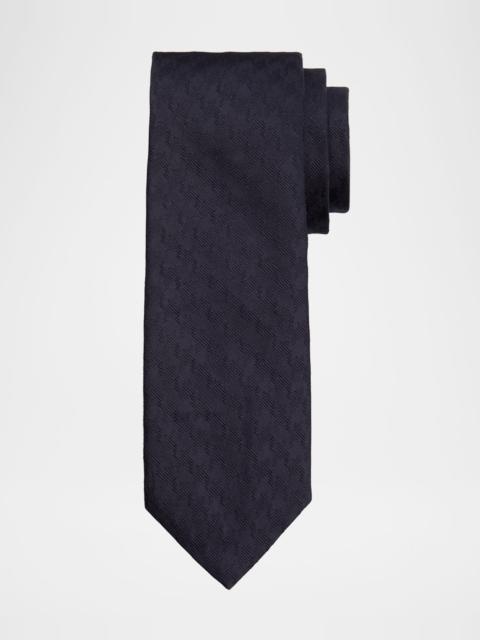 TOM FORD Men's Textured Tonal Jacquard Linen Tie