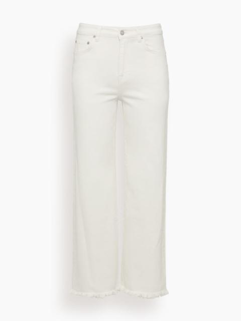 SIMKHAI Jude High Rise Crop Wide Leg Jean in Distressed White