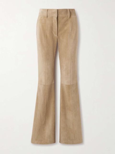 GABRIELA HEARST Rhein paneled suede flared pants Camel