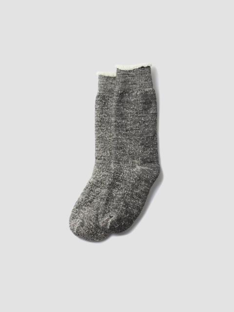 Nigel Cabourn Rototo Double Face Crew Knitted Sock in Charcoal
