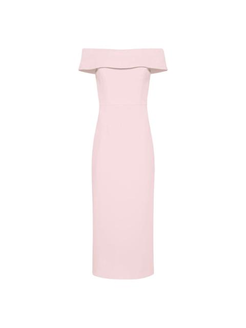 REBECCA VALLANCE Amore Off Shoulder Midi Dress