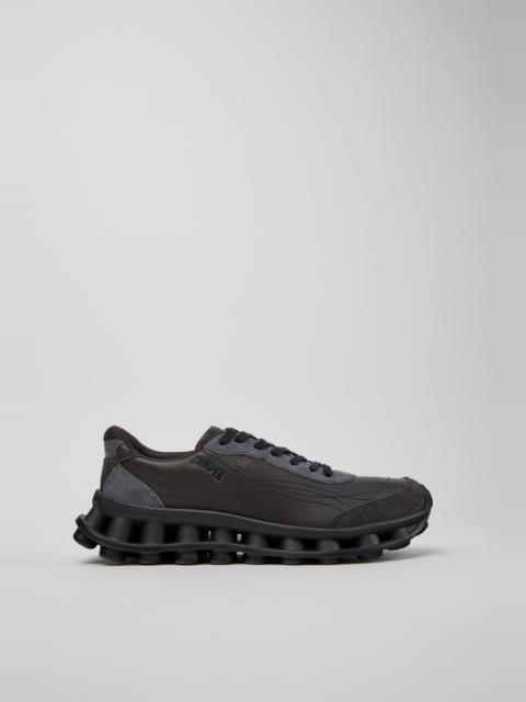 CAMPER Pelotissima Gray Leather and Nubuck Sneakers for Men.