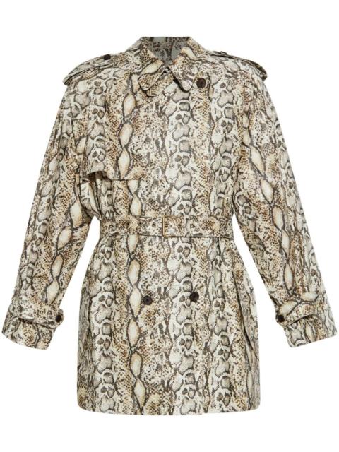Isabel Marant snakeskin-effect trench coat