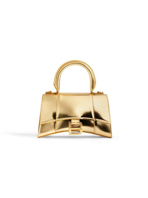BALENCIAGA Women's Hourglass Xs Handbag Mirror Effect in Gold