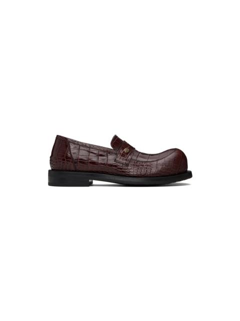 Martine Rose Brown Bulb Toe Loafers