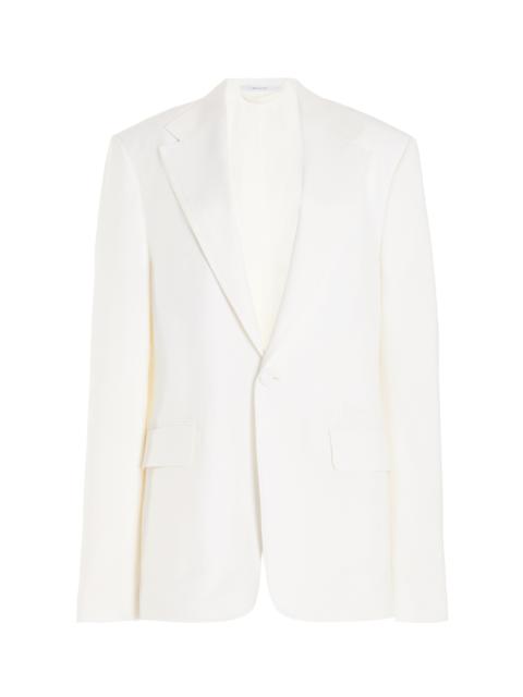 Leiva Blazer in Ivory Wool Twill