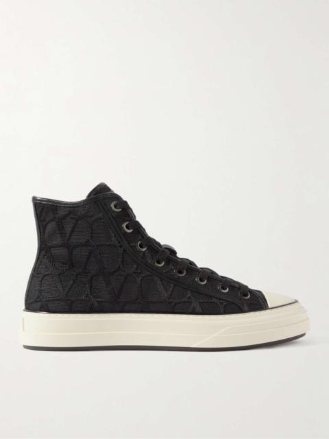 Valentino Toile Canvas High-Top Sneakers