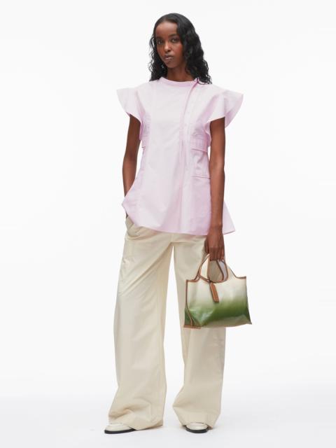 3.1 Phillip Lim Tonal Poplin Blouse with Oxford Combo