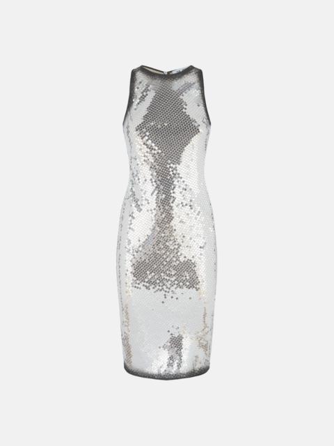 THE ATTICO SILVER MINI DRESS