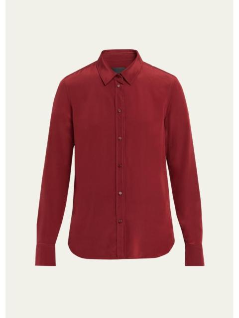 NILI LOTAN Gaia Silk Button-Front Shirt