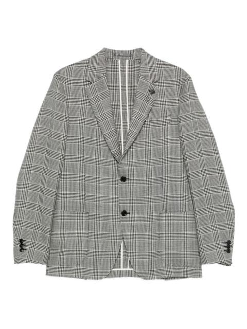 LARDINI checked two-button blazer