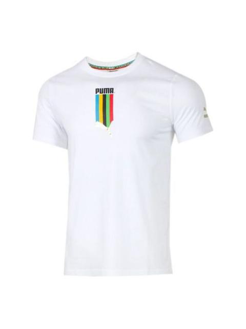 PUMA PUMA TFS Graphic Tee Living Series Sports Short Sleeve White 599997-52