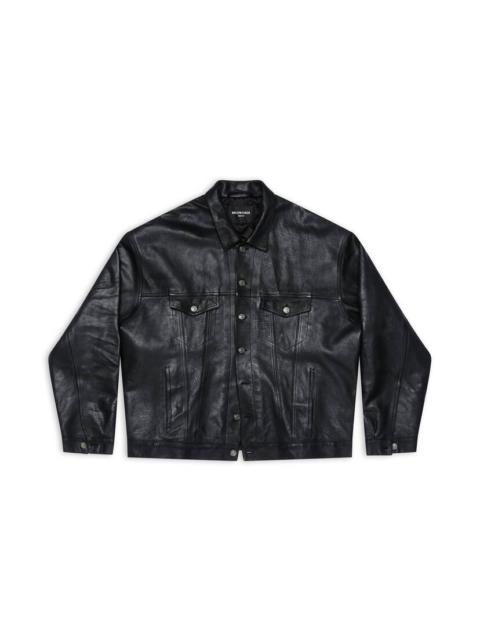 BALENCIAGA Men's Denim Style Jacket in Black