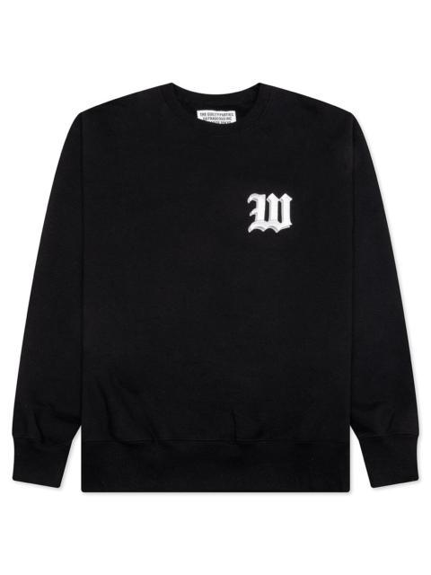 WACKO MARIA MIDDLE WEIGHT CREWNECK SWEATSHIRT TYPE 2 - BLACK