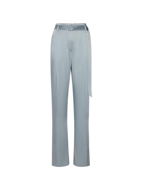 LAPOINTE Satin High Waisted Belted Pant
