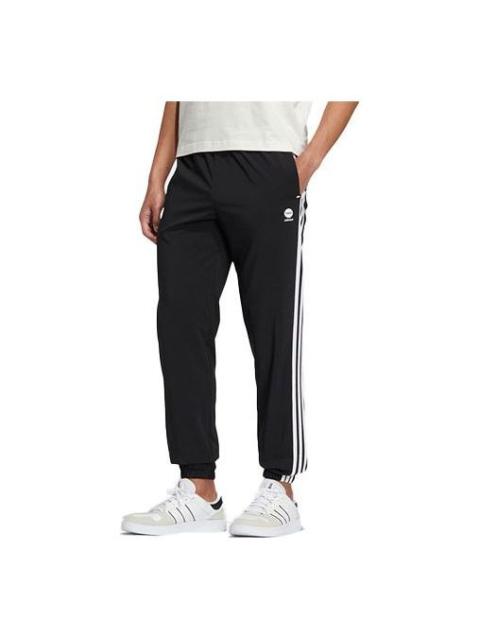 Men's adidas neo Casual Woven Bundle Feet Contrasting Colors Stripe Sports Pants/Trousers/Joggers Bl