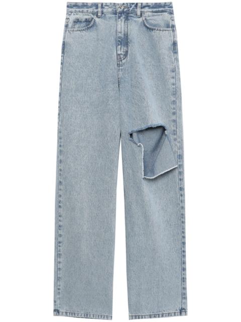 rokh ripped flared jeans