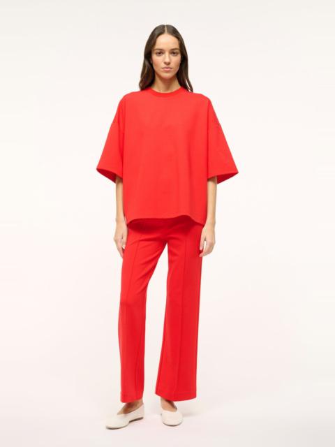 STAUD KNACK PANT RED ROSE