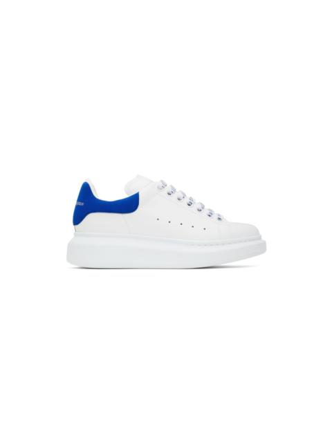Alexander McQueen White & Blue Oversized Sneakers
