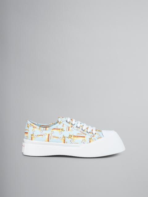 Marni TIGER PRINT CANVAS PABLO LACE-UP SNEAKER