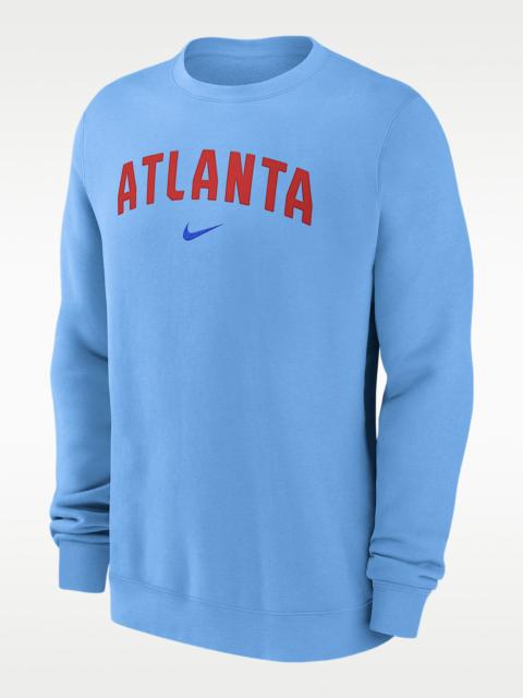 Nike Atlanta Braves 2-Hit Men's Nike MLB Pullover Crew