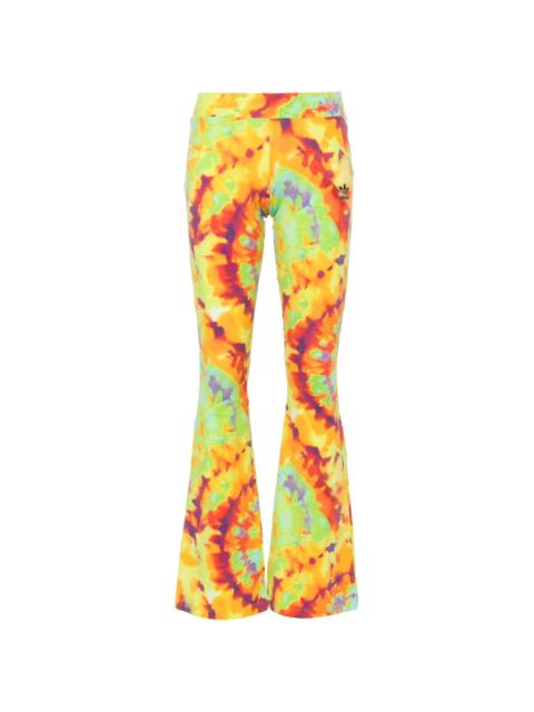 tie-dye flared trousers