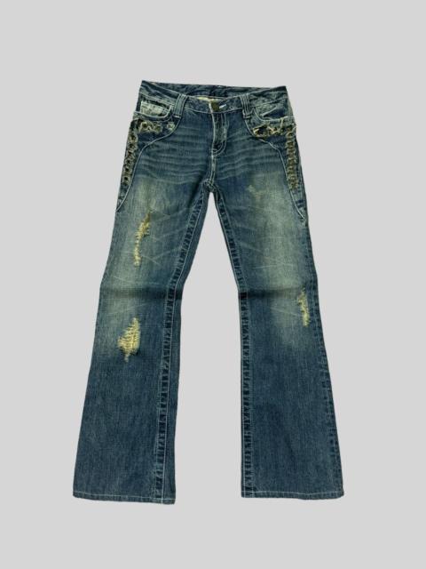 기타 브랜드 Beauty Beast × If Six Was Nine × Japanese Brand - Flare Studded Gothic Distressed Denim pants