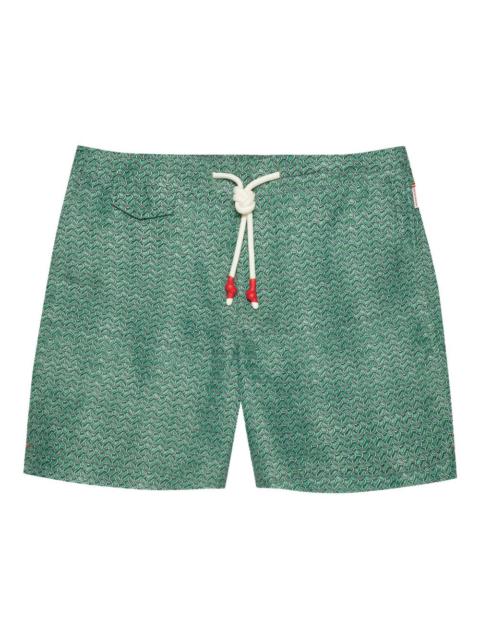 ORLEBAR BROWN wave-pattern swim shorts
